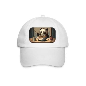 Panda Ramen Manga - Baseballkappe - Weiß/Weiß - Vorne