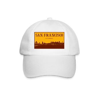 Rétro Skyline de San Francisco - Casquette classique - blanc/blanc - Devant