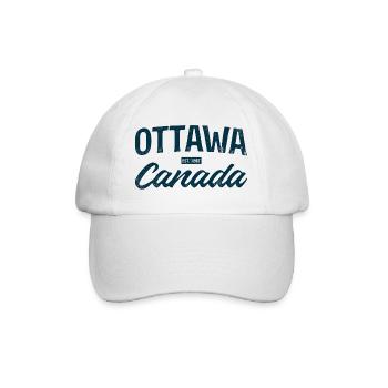 Ottawa Canada Est1867 Vintage - Baseball Cap - white/white - Front