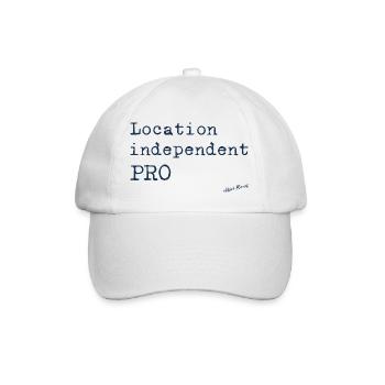 Location independent PRO - Baseball Cap - white/white - Front