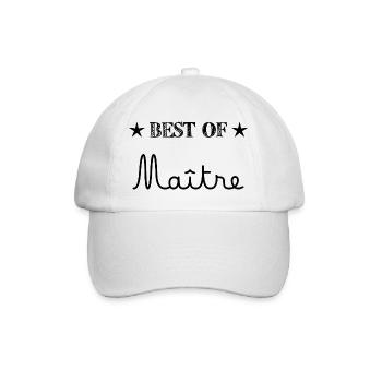 MAÎTRE. MERCI. MERCI MAÎTRE. CADEAU MAÎTRE. ETE - Casquette classique - blanc/blanc - Devant