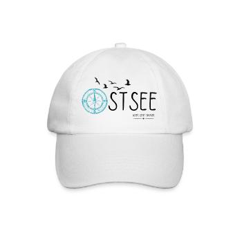 Ostseeliebe - Meerverliebt - Ostsee Shirt - Baseballkappe - Weiß/Weiß - Vorne