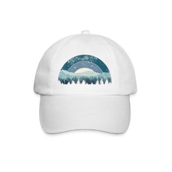 Blue Arc Forest Landscape - Baseball Cap - white/white - Front