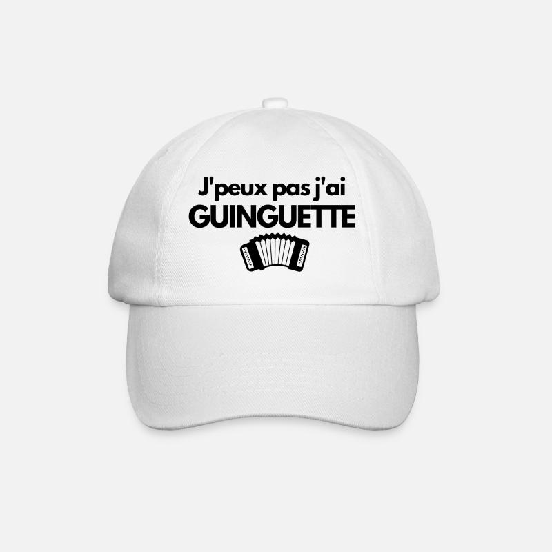 guinguette, accordéon, bal musette - Casquette classique - blanc/blanc