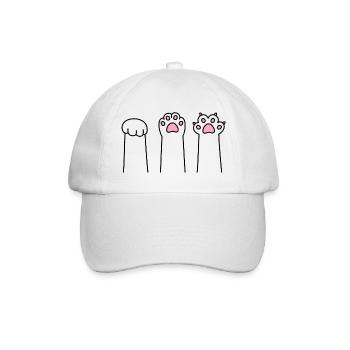 Pierre Papier Ciseaux Patte Patte Jeu Patte Cat Pattes - Casquette classique - blanc/blanc - Devant