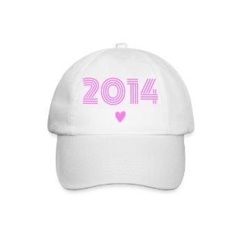 Born in 2014 daughter - Baseball Cap - white/white - Front