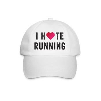 I Love/Hate Running - Baseball Cap - white/white - Front