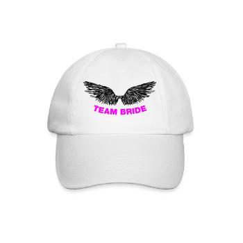 Team Bride (JGA) - Baseballkappe - Weiß/Weiß - Vorne