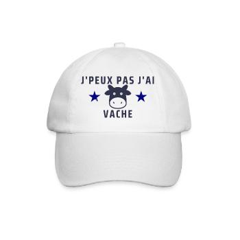 J'peux pas j'ai vache - Casquette classique - blanc/blanc - Devant
