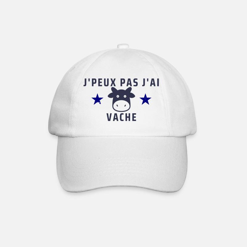 J'peux pas j'ai vache - Casquette classique - blanc/blanc