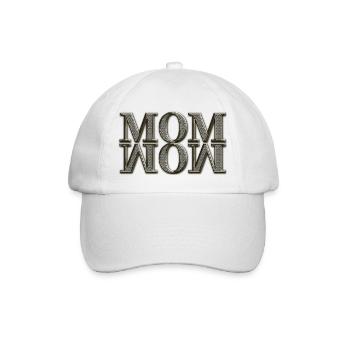 Mama Mama Wow Muttertag Lustig Niedlich Familie Mutter - Baseballkappe - Weiß/Weiß - Vorne