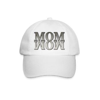 Mama Mama Wow Muttertag Lustig Niedlich Familie Mutter - Baseballkappe - Weiß/Weiß - Vorne
