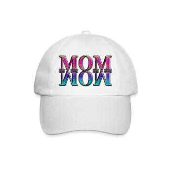 Mama Mama Wow Muttertag Lustig Niedlich Familie Mutter - Baseballkappe - Weiß/Weiß - Vorne