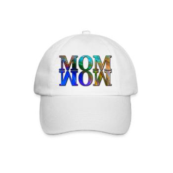 Mama Mama Wow Muttertag Lustig Niedlich Familie Mutter - Baseballkappe - Weiß/Weiß - Vorne
