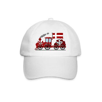 Denmark Flag Football Railway - Baseball Cap - white/white - Front