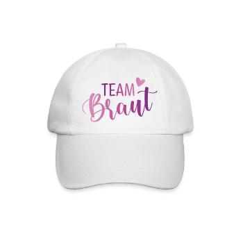 Team Braut - Baseballkappe - Weiß/Weiß - Vorne