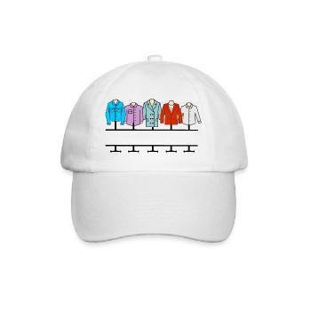 Clothing store men's standard mannequin - Baseball Cap - white/white - Front