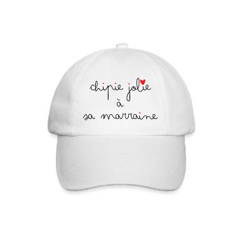 Chipie jolie à sa marraine ❤️ - Casquette classique - blanc/blanc - Devant
