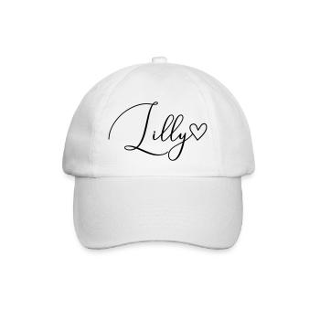 Lilly Last Name First Name Girl - Baseball Cap - white/white - Front