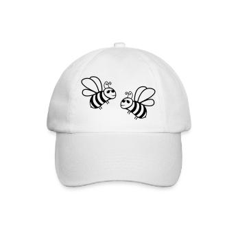 Bee Sunglasses 2 - Baseball Cap - white/white - Front
