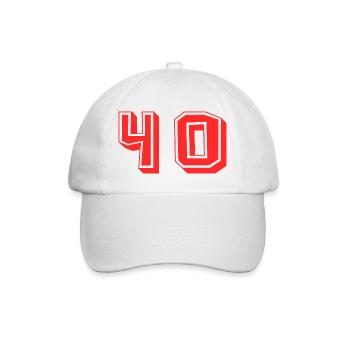 40. 40 YEARS. 40th ANNIVERSARY. 40TH ANNIVERSARY. - Baseball Cap - white/white - Front