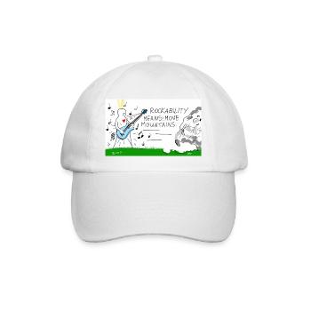 Rockability means move mountains. - Baseball Cap - white/white - Front