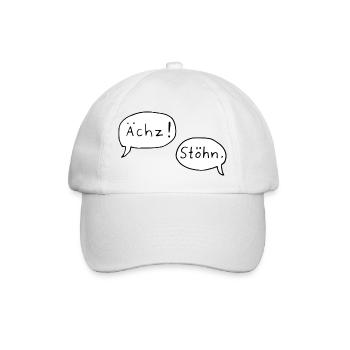 ächz stöhn - Baseballkappe - Weiß/Weiß - Vorne
