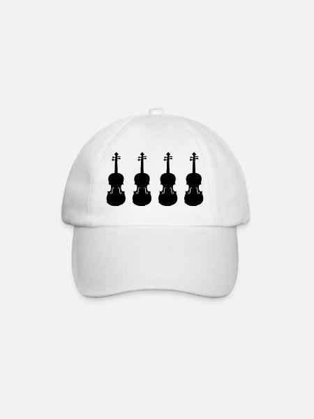 Geigen - Baseballkappe - Weiß/Weiß