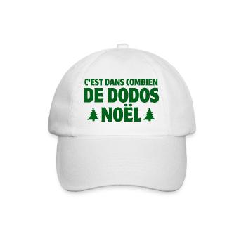 noël, joyeux Noël, sapin de Noël - Casquette classique - blanc/blanc - Devant