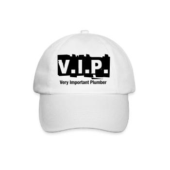 V.I.P. Very Important Plumber - Baseball Cap - white/white - Front
