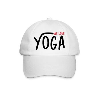 We Love Yoga - Casquette classique - blanc/blanc - Devant