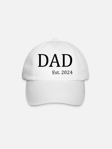 Dad Est. 2024 - Baseballkappe - Weiß/Weiß