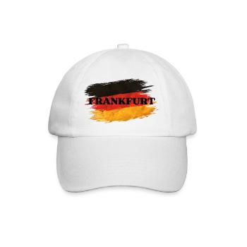 Francfort avec le drapeau allemand - Casquette classique - blanc/blanc - Devant