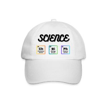 Science Wissenschaft - Baseballkappe - Weiß/Weiß - Vorne