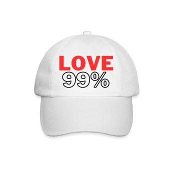 Love99% - Baseball Cap - white/white - Front