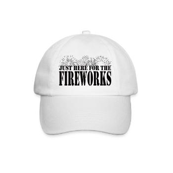Juste ici pour les feux d’artifice - Casquette classique - blanc/blanc - Devant