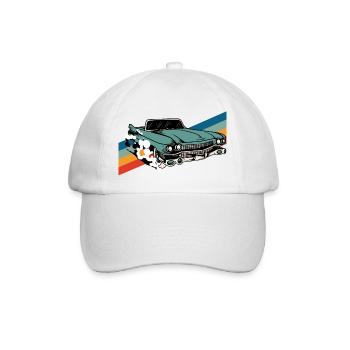 Classic Car - Vintage Car - Baseball Cap - white/white - Front