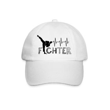 Puls Kick Kampfsport Karate Kickboxen Symbol Team - Baseballkappe - Weiß/Weiß - Vorne