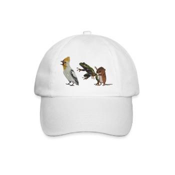 Die Polonaise oder Vogel, Frosch und Maus - Baseballkappe - Weiß/Weiß - Vorne