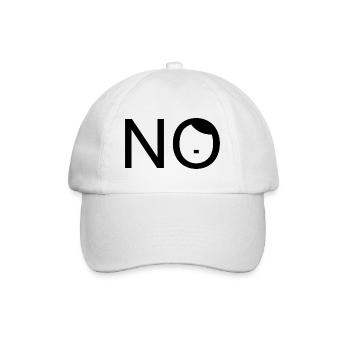 No - Nein zu Rassismus - Antifaschist - Baseballkappe - Weiß/Weiß - Vorne