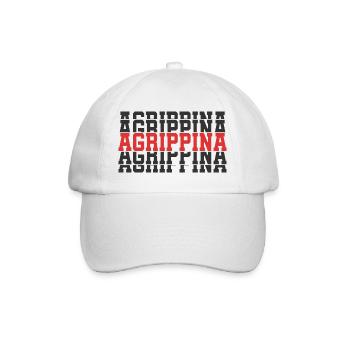 Agrippina t-shirt stacked text gift t-shirt - Baseball Cap - white/white - Front