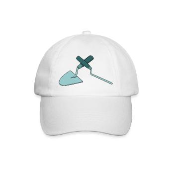 Clou et truelle à joints, maçon - Casquette classique - blanc/blanc - Devant
