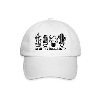Cactus funny sayings fucculent cacti icon - Baseball Cap - white/white - Front