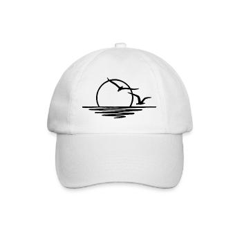 Sunset (Black) - Baseball Cap - white/white - Front