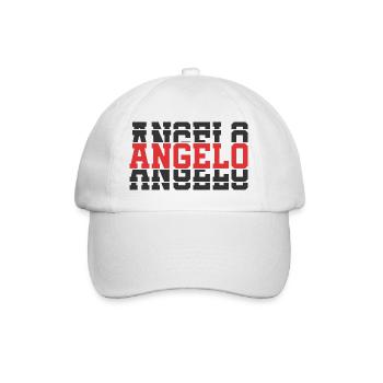 T-Shirt Engel T-Shirt Geschenkidee gestapelter Text - Baseballkappe - Weiß/Weiß - Vorne