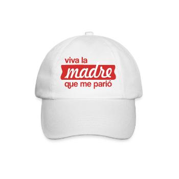 Longue vie à la mère qui m’a mis au monde - Casquette classique - blanc/blanc - Devant