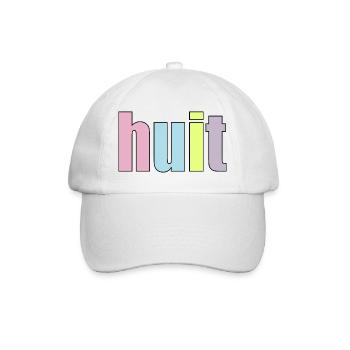 Chiffre Huit - 8e anniversaire Numéro - Casquette classique - blanc/blanc - Devant