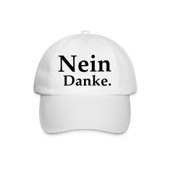 Nein Danke - Baseballkappe - Weiß/Weiß - Vorne