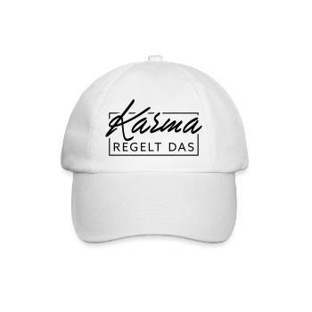 Le karma régule cela - Casquette classique - blanc/blanc - Devant