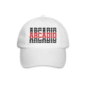 t-shirt Arcadio t-shirt idée cadeau texte empilé - Casquette classique - blanc/blanc - Devant